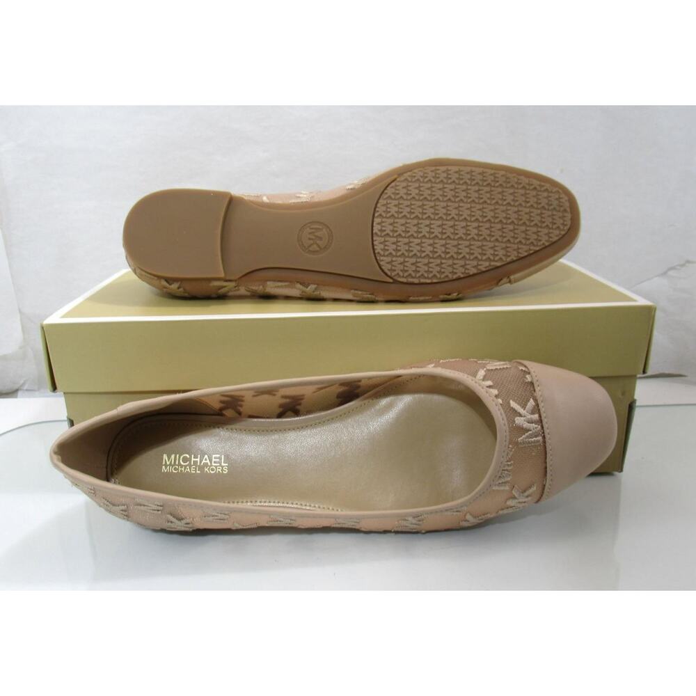 Michael Kors Lockhart Flex Ballet Flat Shoes Mk Logo Mesh Light Blush Size 8 - Picture 8 of 8